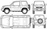 Pajero Mitsubishi Pinin Blueprints Car Drawing Sketch Suv 2005 Outlines Templates Click sketch template