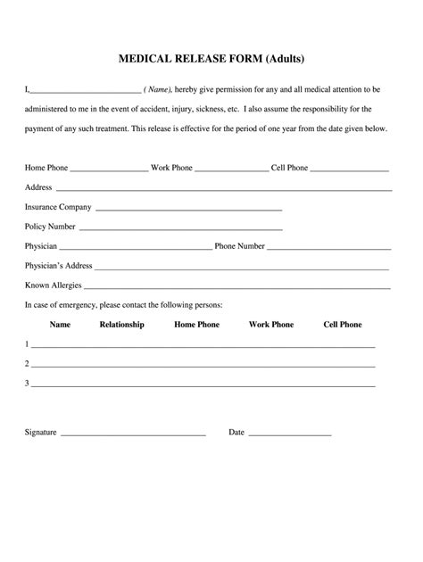 medical release form fill   sign printable  template signnow