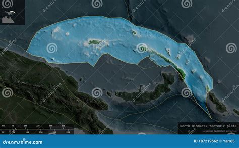 tectonische noorderplaat van bismarck satelliet stock illustratie illustration  brand