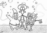 Spongebob Family Happy sketch template