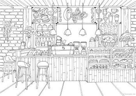 cafe coloring pages monserrataxlane