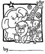Zoo Coloring Cartoon Color Clipart Collage Popular Library sketch template