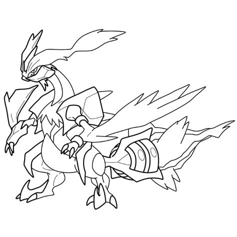 white kyurem pokemon coloring pages lines  blastertwo xcoloringscom