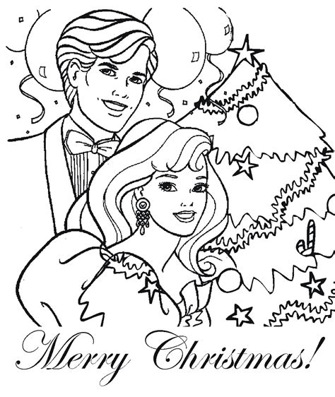 barbie coloring pages barbie christmas coloring page