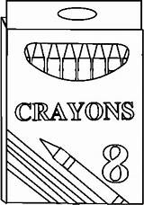 Crayons Clipart Box Coloring Drawing Crayola Cliparts Eight Library sketch template