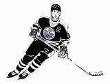 Gretzky Oilers sketch template