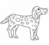 Dalmatian Coloring Coloringcrew sketch template