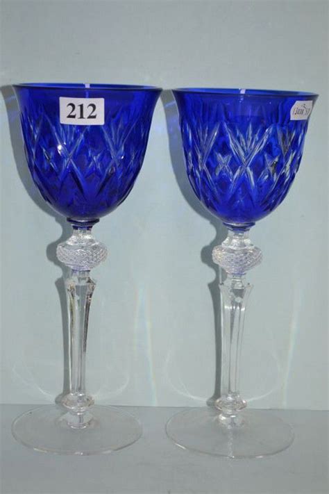 Wmf Bristol Blue Crystal Wine Glasses European Glass