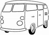 Van Coloring Transport Bus sketch template