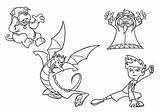 Coloring Dragon American Characters Pages sketch template
