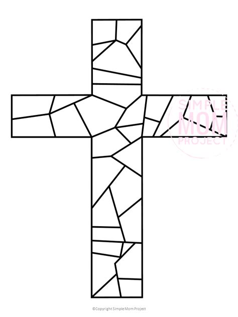 printable cross templates  coloring sheets  easy easter