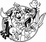 Looney Tunes Coloring Circle Pages Characters Wecoloringpage Sheets Cartoon sketch template