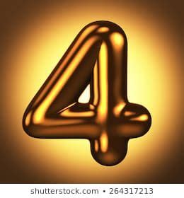 number    pure gold alphabet    clipping path