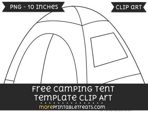 camping tent template clipart