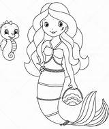 Mermaid Coloring Pages Little Melody Getcolorings Printable sketch template