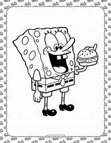 Coloring Squarepants Spongebob Coloringoo sketch template