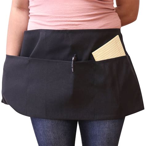 pack  waist aprons black  pockets spun polyester durable walmartcom