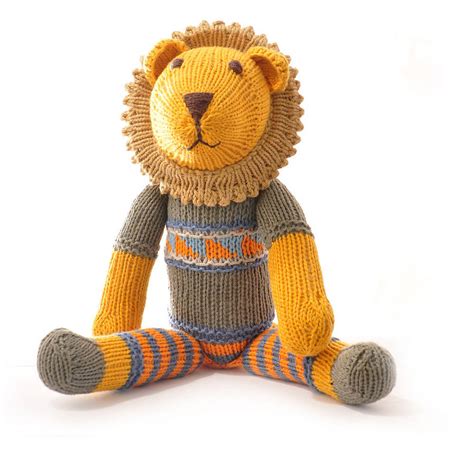 Hand Knitted Lion Soft Toy By Chunkichilli