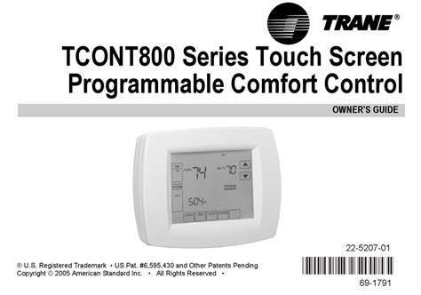 trane tcont series owners manual   manualslib