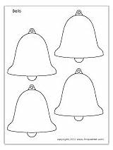 Bells Printable Coloring Small Templates Christmas Pages Firstpalette Sewing Preschool Felt Board Crafts Set Large 3d Choose sketch template