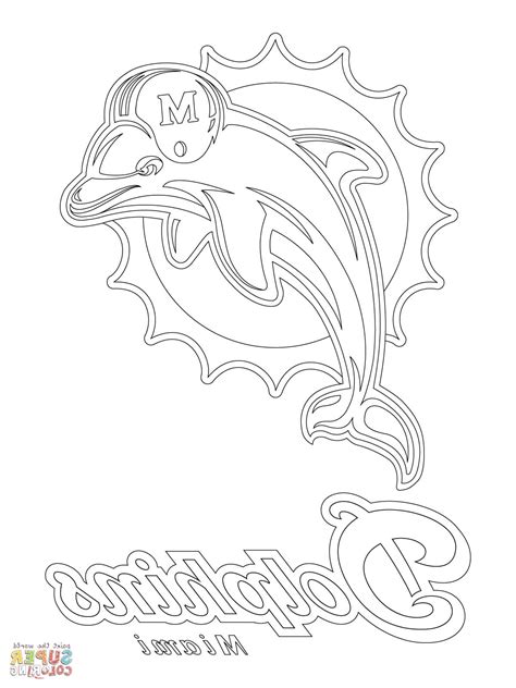 miami dolphins coloring pages learny kids