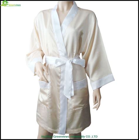 Women Silk Bathrobe Long Sleeve Satin Silk Bath Robes For Chinese Silk