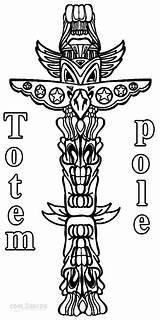 Totem Pole Totempfahl Cool2bkids sketch template