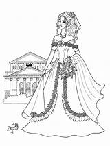 Coloring Pages Victorian Girls Woman Books Print Recommended sketch template