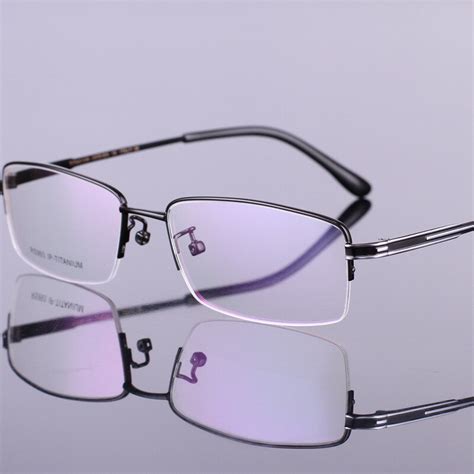 Men S Fashion Eyeglass Gold Ultralight Titanium Frames Eye