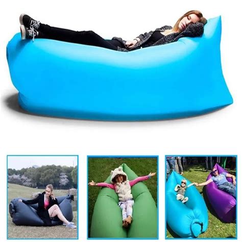 5 Colors Fast Inflatable Lazy Sleeping Sofa Bed Festival Camping Hiking