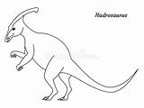 Hadrosaurus sketch template