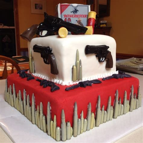 pin  cakes gun cakes