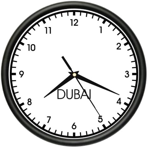 dubai time wall clock world time zone clock office business walmartcom walmartcom
