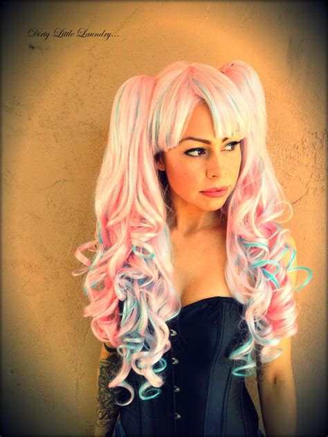 Pink And Blue Cosplay Wig