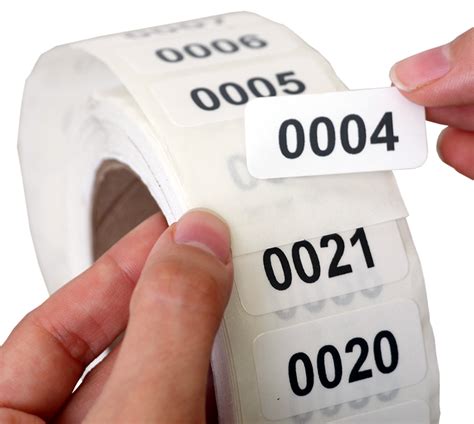 laminated paper  sequential numbers consecutive numbered  roll