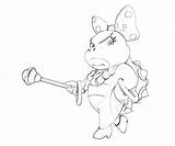 Koopa Wendy Coloring Pages Happy Cute Another Supertweet sketch template