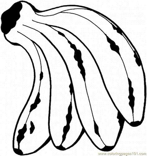 coloring pages banana  food fruits bananas  printable