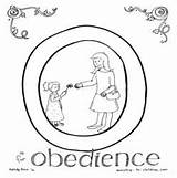 Obedience God sketch template