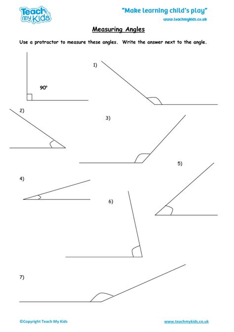 measuring angles worksheet  grade