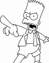 Bart Simpson Coloring Pages Para Simpsons Colorear Los Original Traje Corbata Enojado Corto Pantalón sketch template