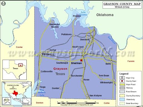 grayson county map texas
