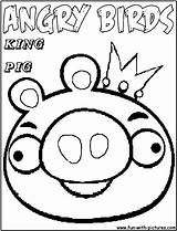 Coloring Angry Birds Pages Pigs Color Angrybirds Space Bird Comments Pig Coloringhome King Colouring sketch template