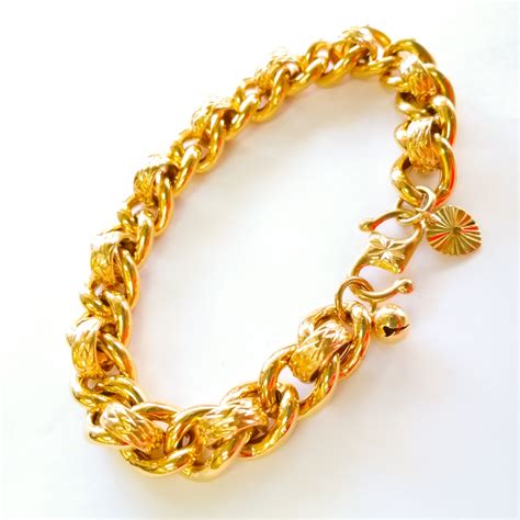 emas korea  gelang tangan gajah fesyen   gold plated lady