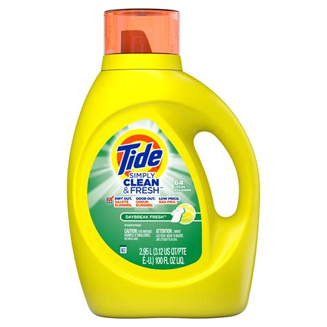 tide simply clean fresh  liquid laundry detergent daybreak fresh scent  loads  oz