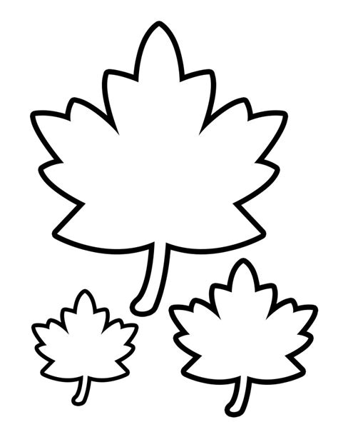fall leaf template clipart