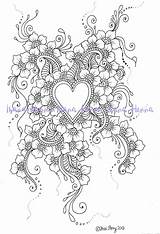 Henna Grownups Colouring Style Children sketch template