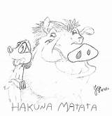 Hakuna Matata sketch template