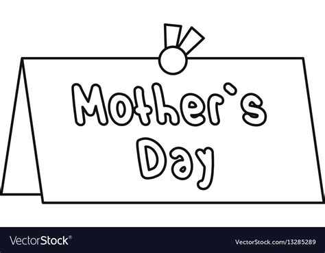mother day card icon outline style royalty  vector image