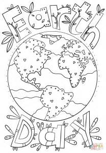 earth day doodle coloring page  printable coloring pages earth