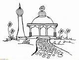 Mewarnai Masjid Nabawi Marimewarnai Terlengkap sketch template